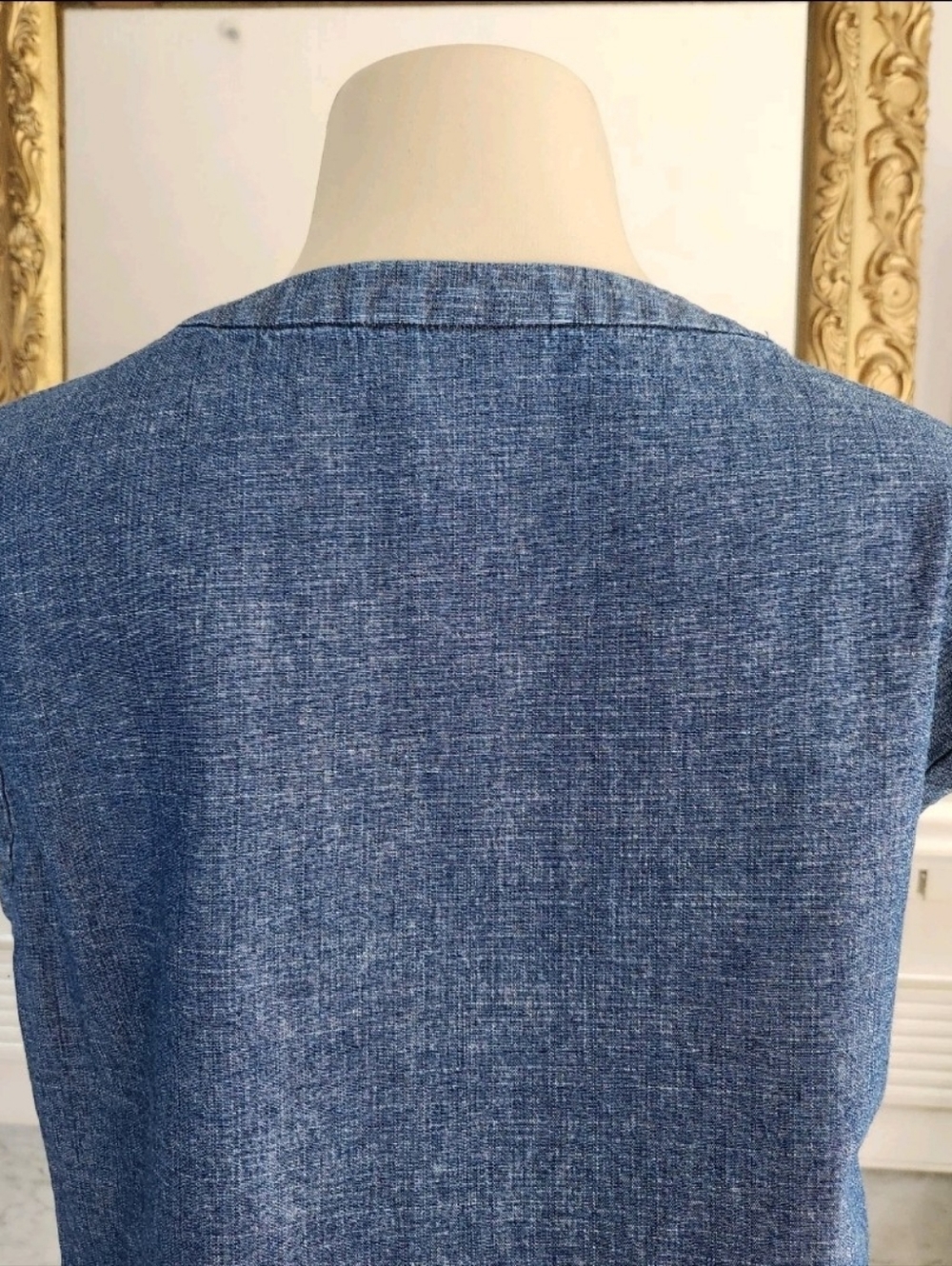 Kate Spade Saturday Denim Dress Shift Size Medium Scandanavian Clean Girl - Picture 7 of 7